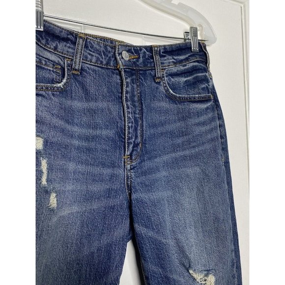 Pilcro And The Letterpress Women’s The Vintage Straight Jeans Distressed Blue 27 - Picture 2 of 8